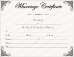 Intimacy Marriage Certificate Template - for Word